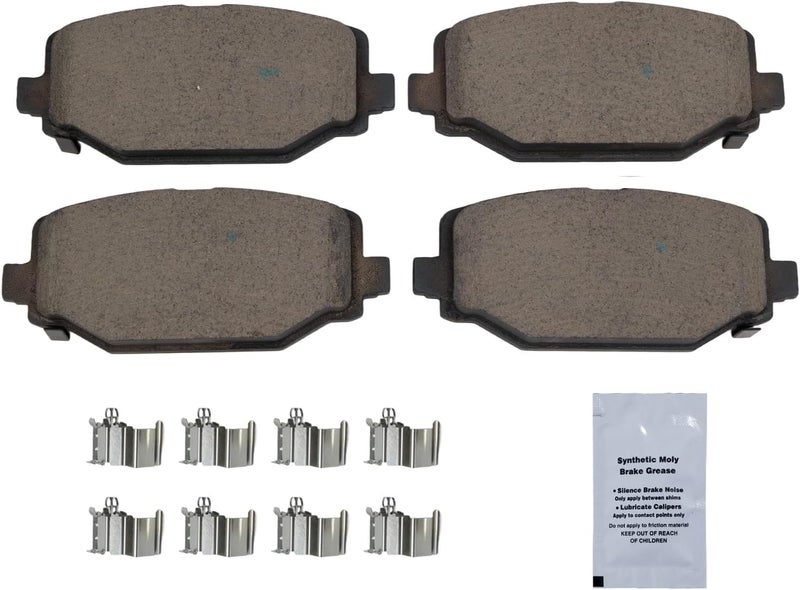 HUSCH D1596 Rear Ceramic Brake Pads Kit Fit For Chrysler Town & Country 2012-2014, For Dodge Grand Caravan 2012-2020, For Journey 2012-2020, For Ram C/V 2012-2015, For Volkswagen Routan 2012-2014 - Image 2